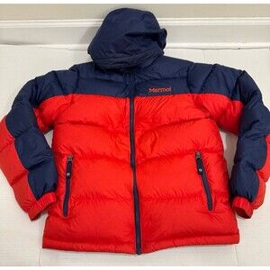 Marmot Kids Boys Large Guides Down Hooded Jacket Puffer Coat Top 73700